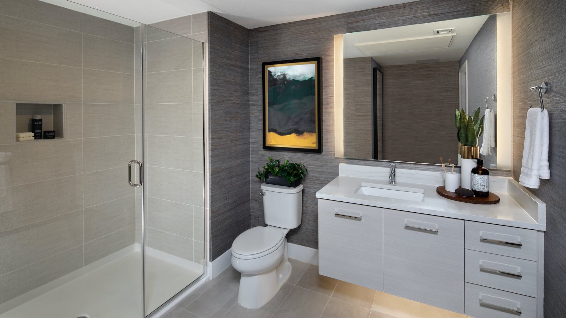 Large Bathroom with Walk-in Shower