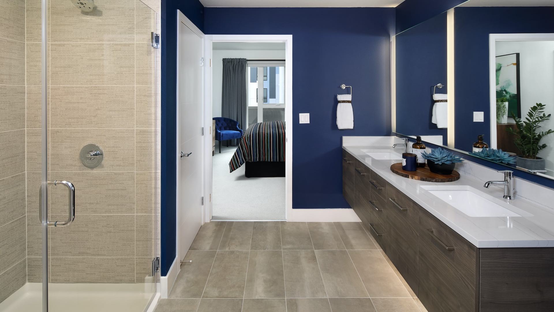Spacious Bathroom with Double Vanity Sinks