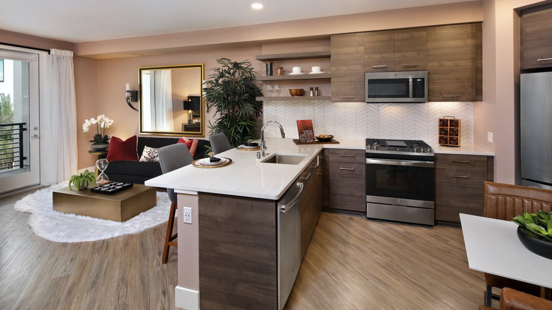Well Lit Kitchen with Ample Storage