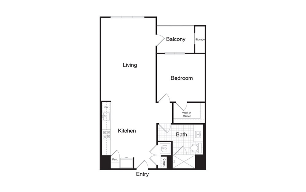 A6.2 - 1 bedroom floorplan layout with 1 bath and 821 to 823 square feet.
