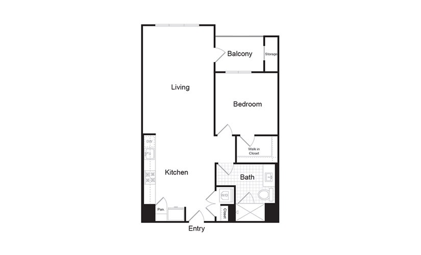 A6.2 - 1 bedroom floorplan layout with 1 bath and 821 to 823 square feet. (Preview)